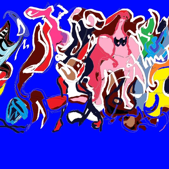 URBAN POP ABSTRACT EXPRESSIONISM SURREAL ART PRINTS 🧛♀️👸🧛♂️🤴🤑👺🧜♀️🧜♂️ - Picture 11 of 15